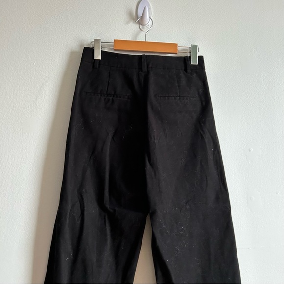 Frank And Oak Josephine Black Wide Leg Cropped Pants - Picture 5 of 11